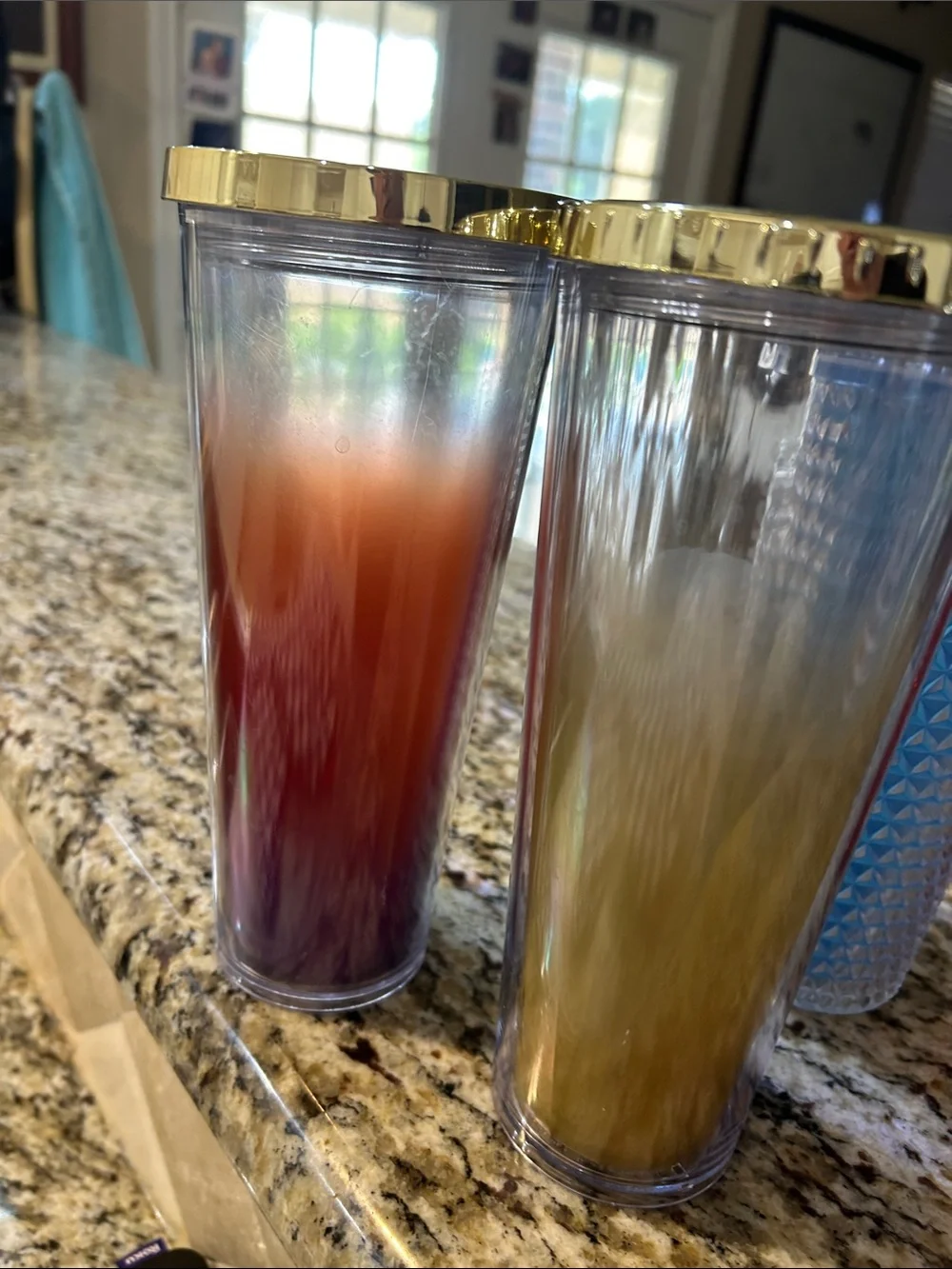 Starbucks Multi-Color Reusable Tumblers with Gold Lids -Set of 5